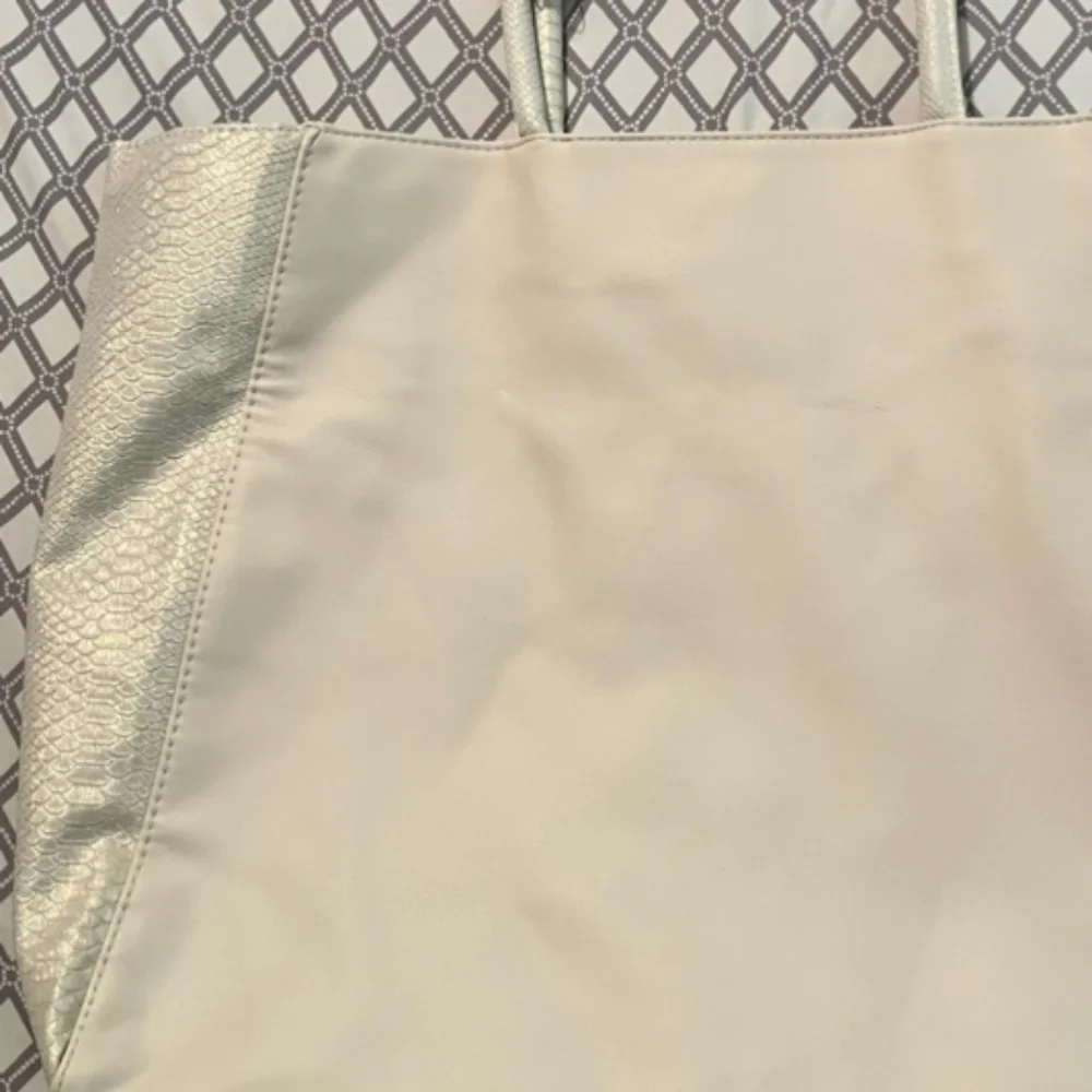 JIMMY CHOO Bag Tote Gold Vanilla Cream Pre Loved Very Good VGC priced to Sell